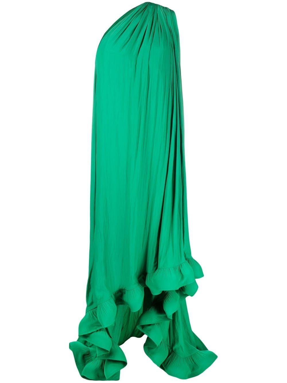 Lanvin flared-hem one-shoulder dress - Green von Lanvin