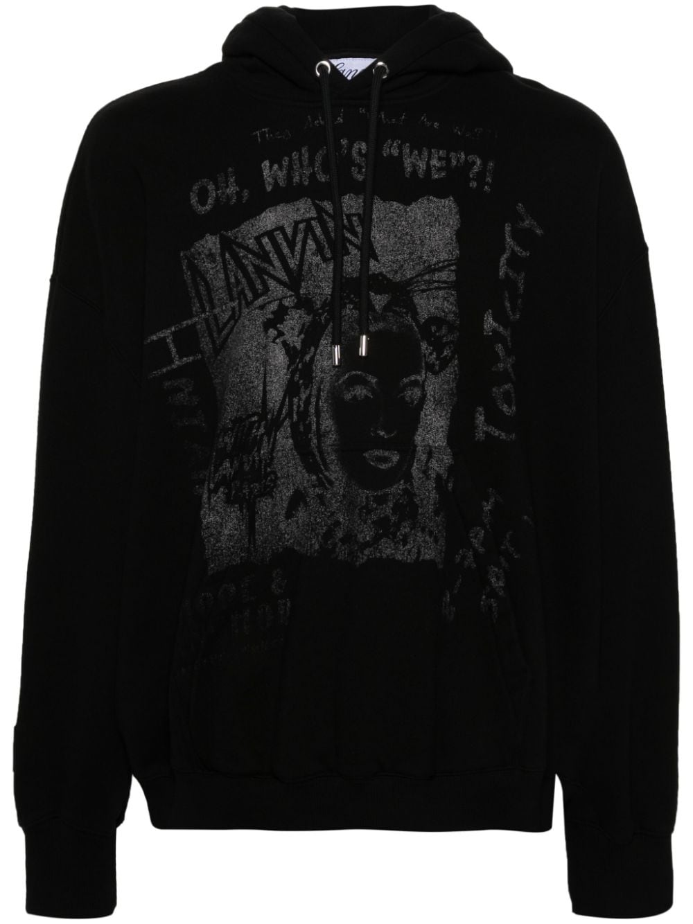 Lanvin x Future graphic-print cotton hoodie - Black von Lanvin