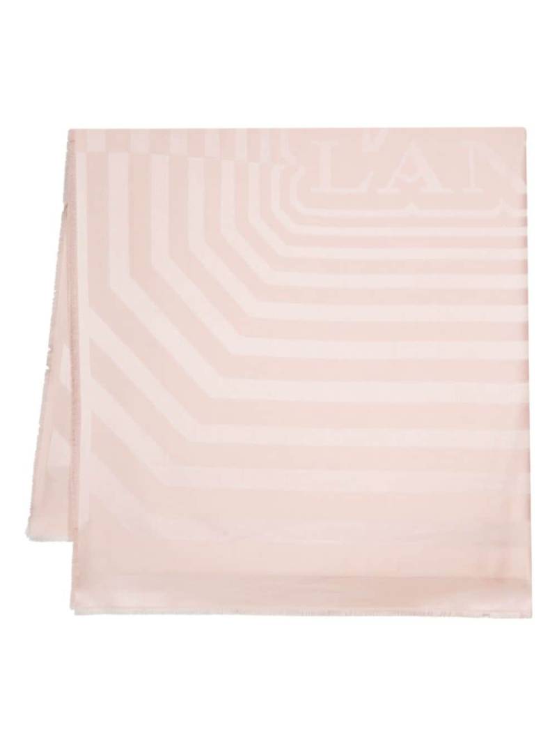 Lanvin jacquard-logo striped scarf - Pink von Lanvin