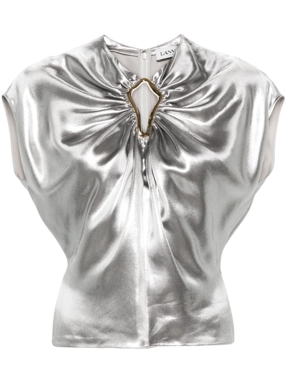 Lanvin embellished lamé top - Silver von Lanvin