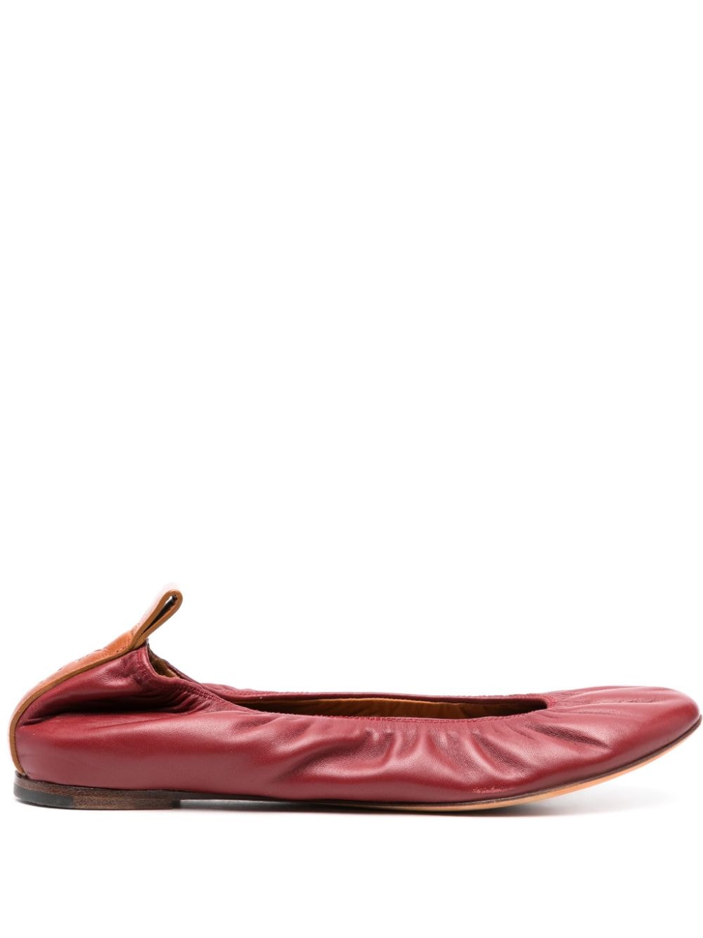 Lanvin leather ballerina shoes - Red von Lanvin