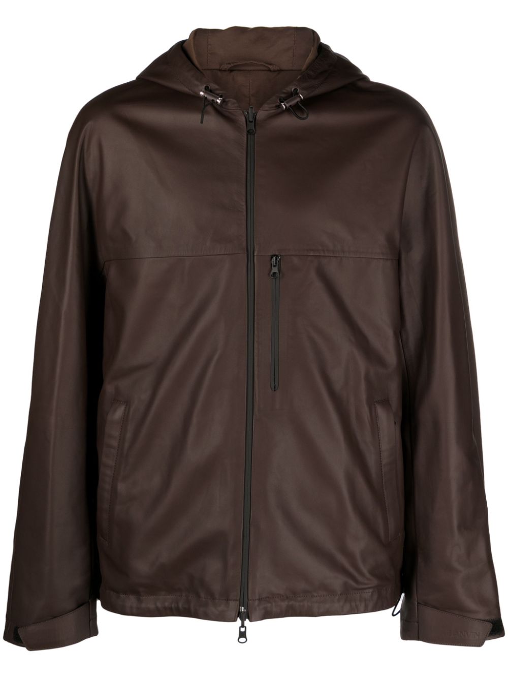 Lanvin leather hooded jacket - Brown von Lanvin