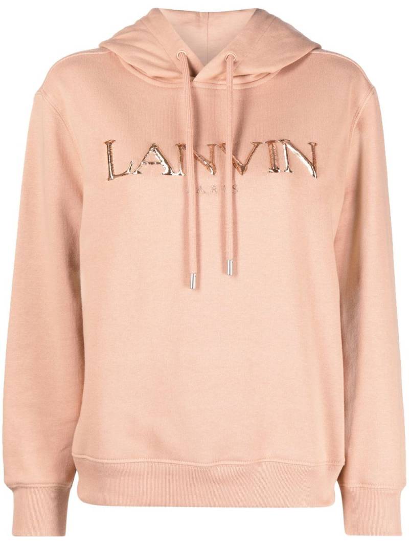 Lanvin logo cotton hoodie - Pink von Lanvin