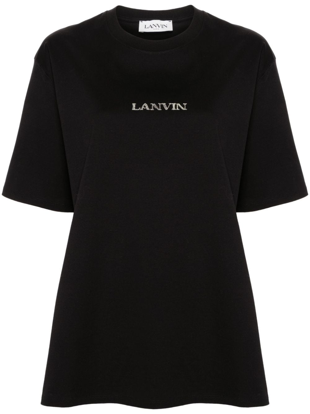 Lanvin logo-embroidered cotton T-shirt - Black von Lanvin