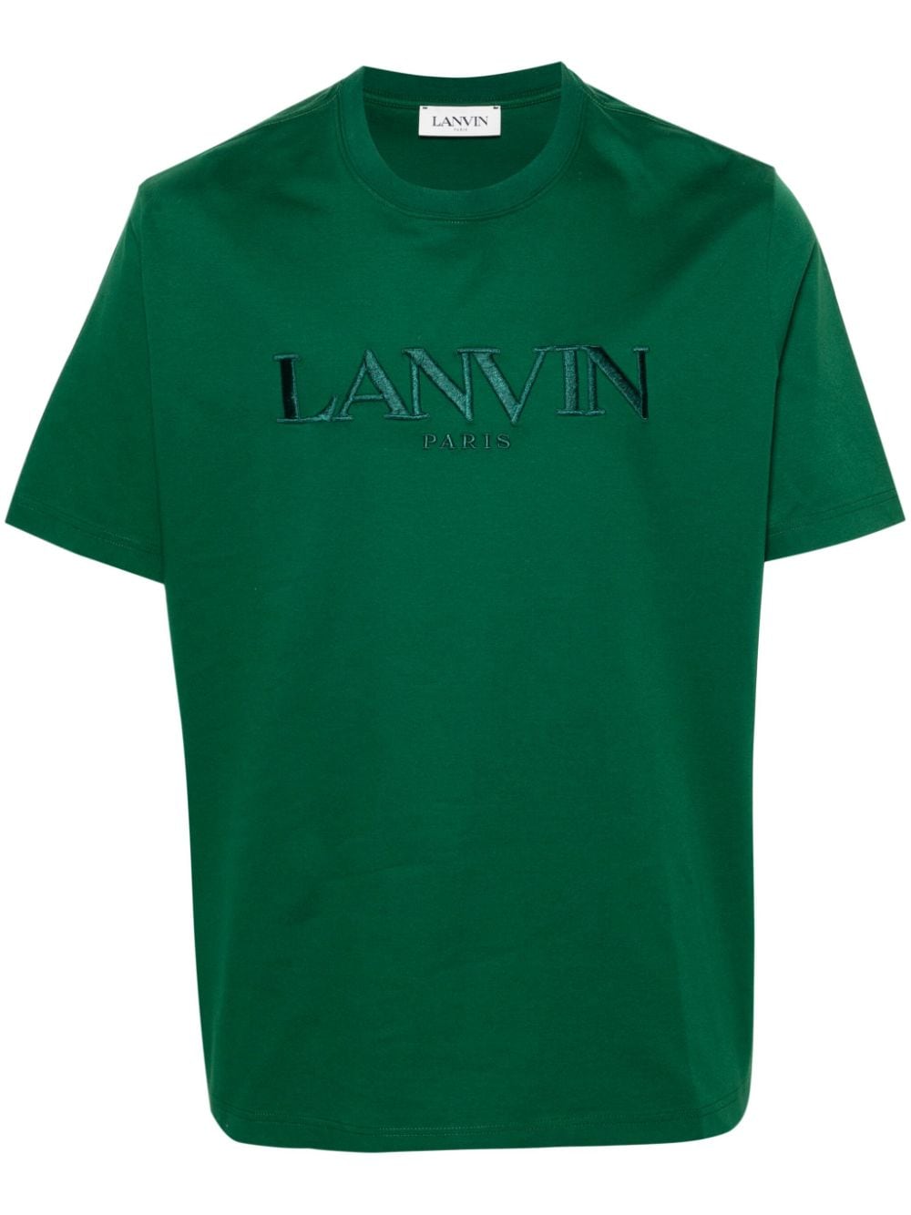 Lanvin logo-embroidered cotton T-shirt - Green von Lanvin