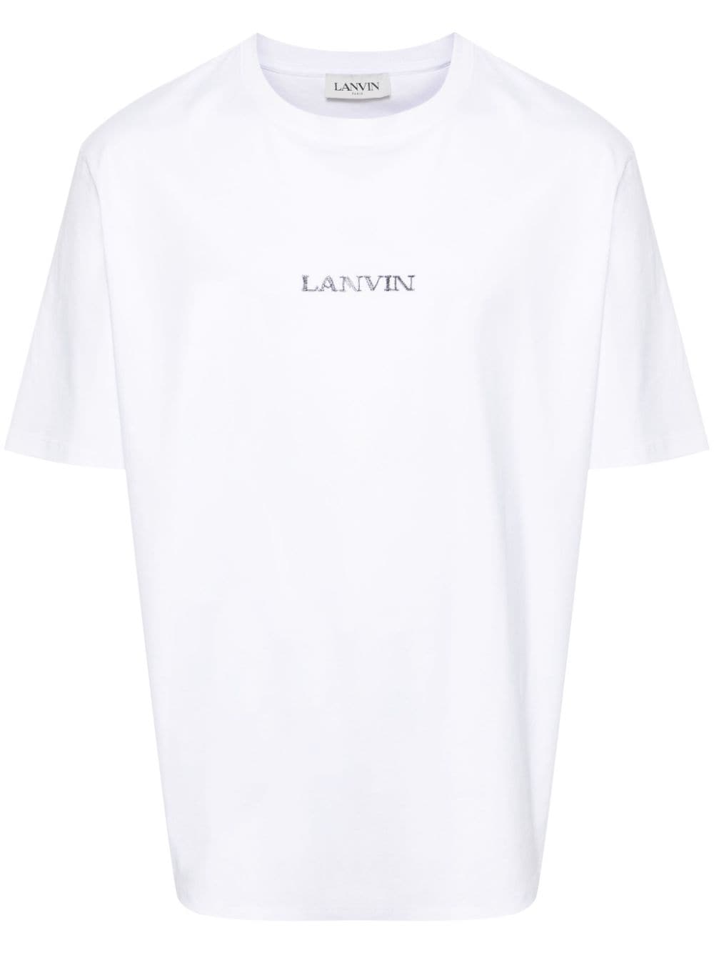 Lanvin logo-embroidered cotton T-shirt - White von Lanvin