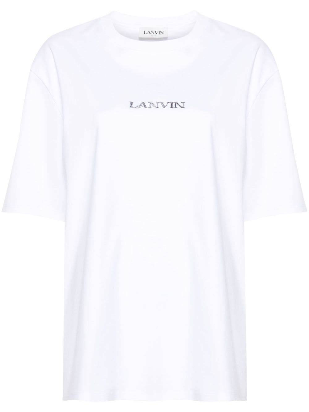 Lanvin logo-embroidered cotton T-shirt - White von Lanvin