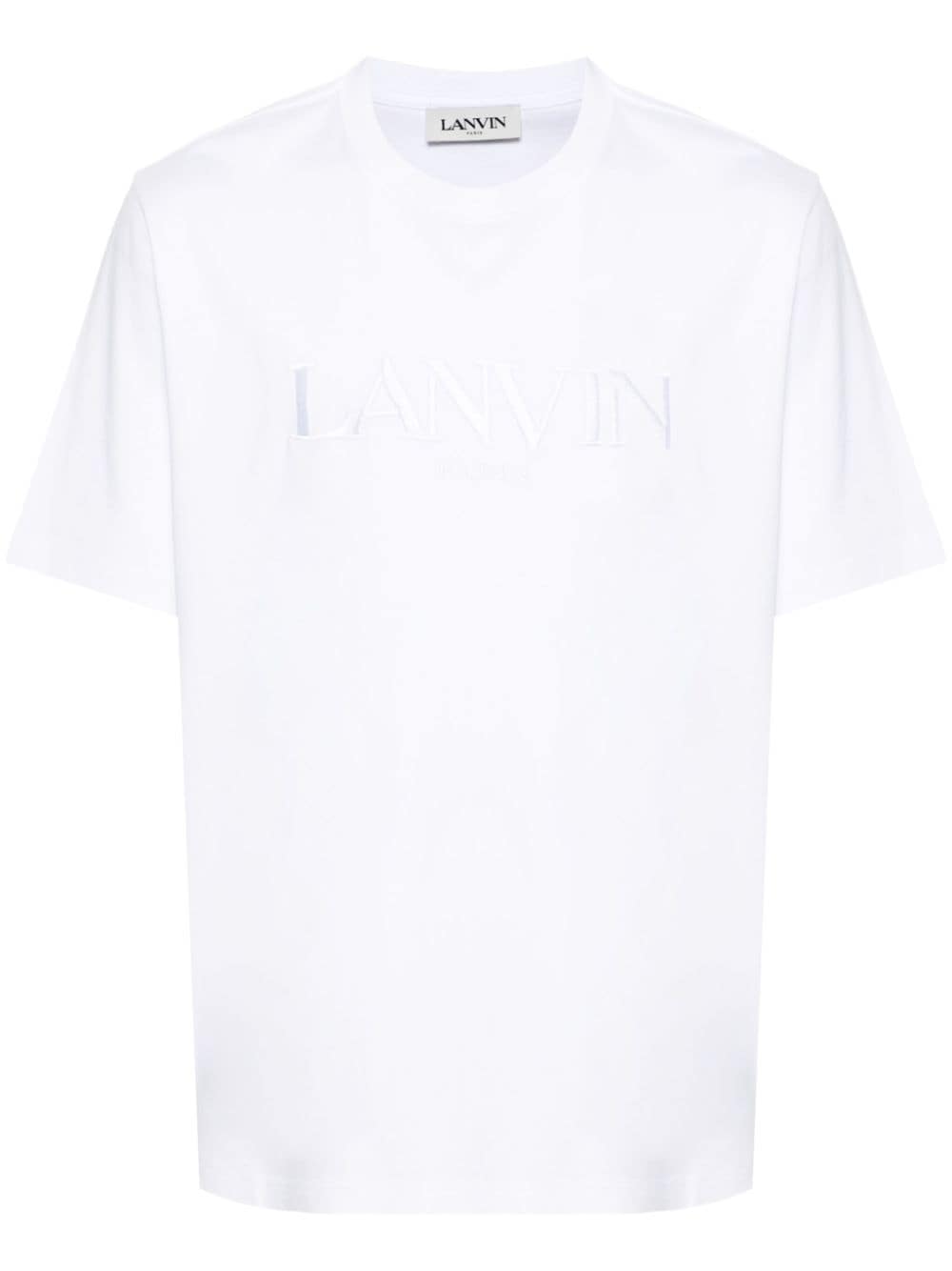 Lanvin logo-embroidered cotton T-shirt - White von Lanvin