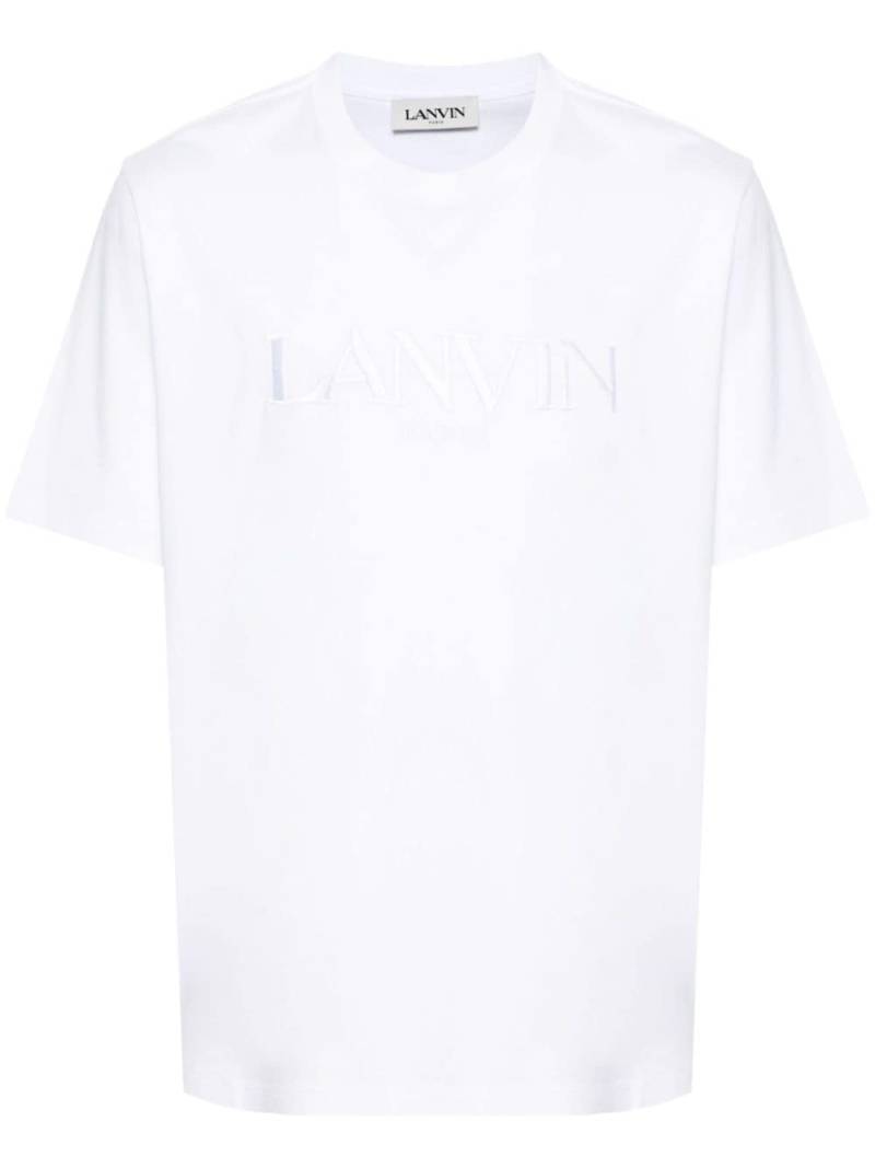 Lanvin logo-embroidered cotton T-shirt - White von Lanvin