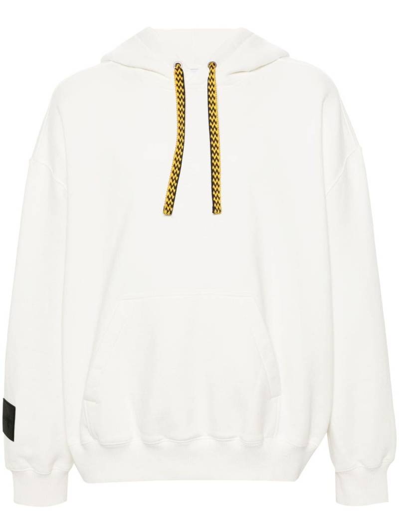 Lanvin x Future logo-embroidered cotton hoodie - White von Lanvin