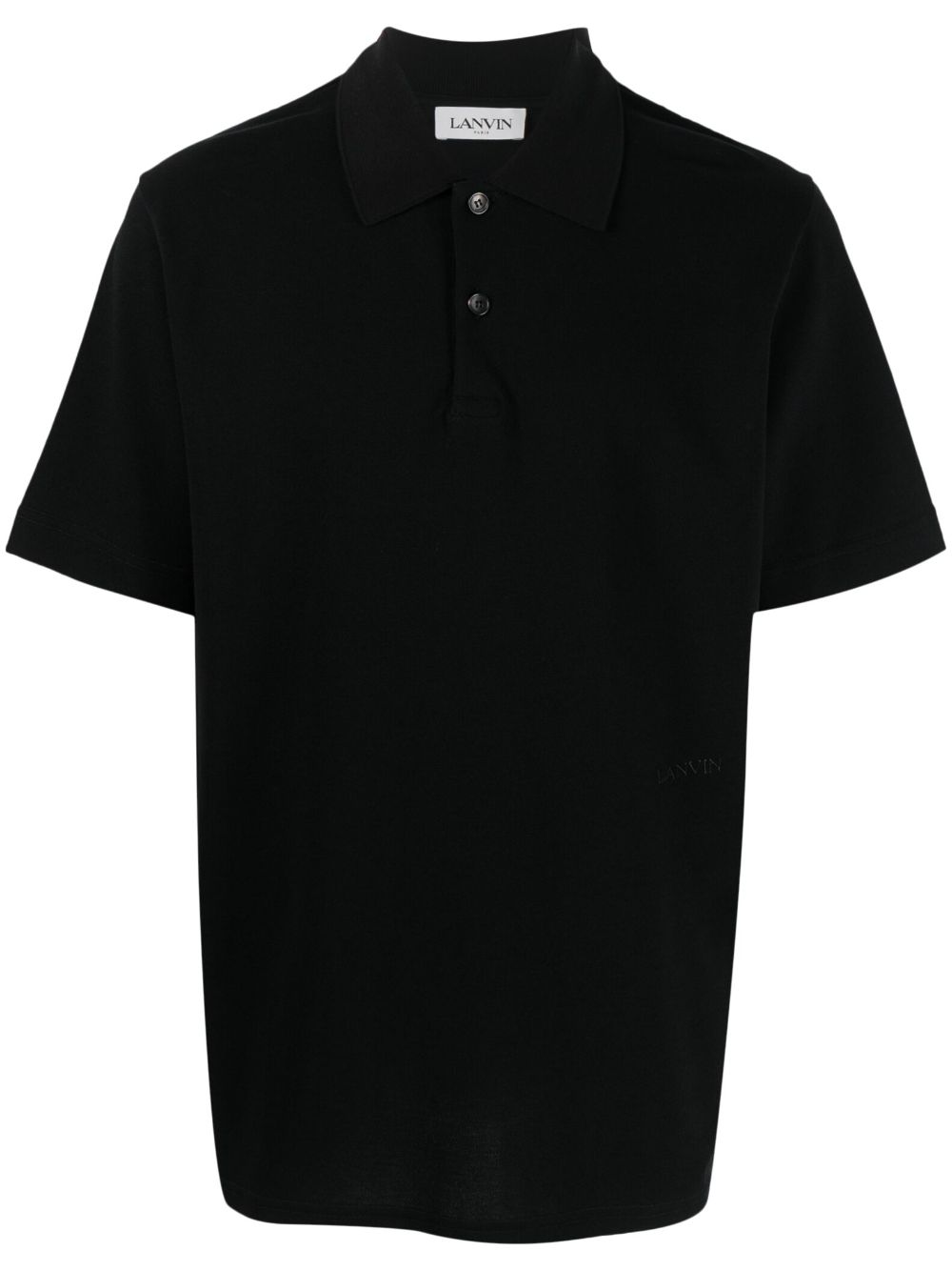 Lanvin logo-embroidered cotton polo shirt - Black von Lanvin