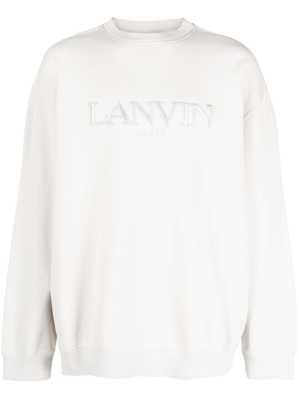 Lanvin logo-embroidered cotton sweatshirt - Grey von Lanvin