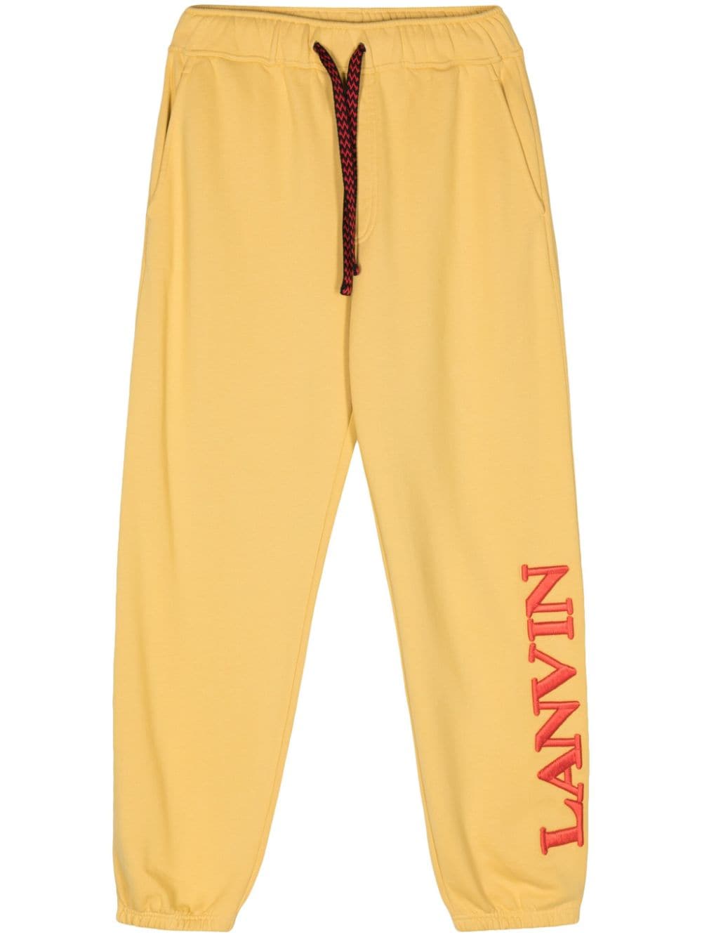 Lanvin x Future logo-embroidered cotton track pants - Yellow von Lanvin