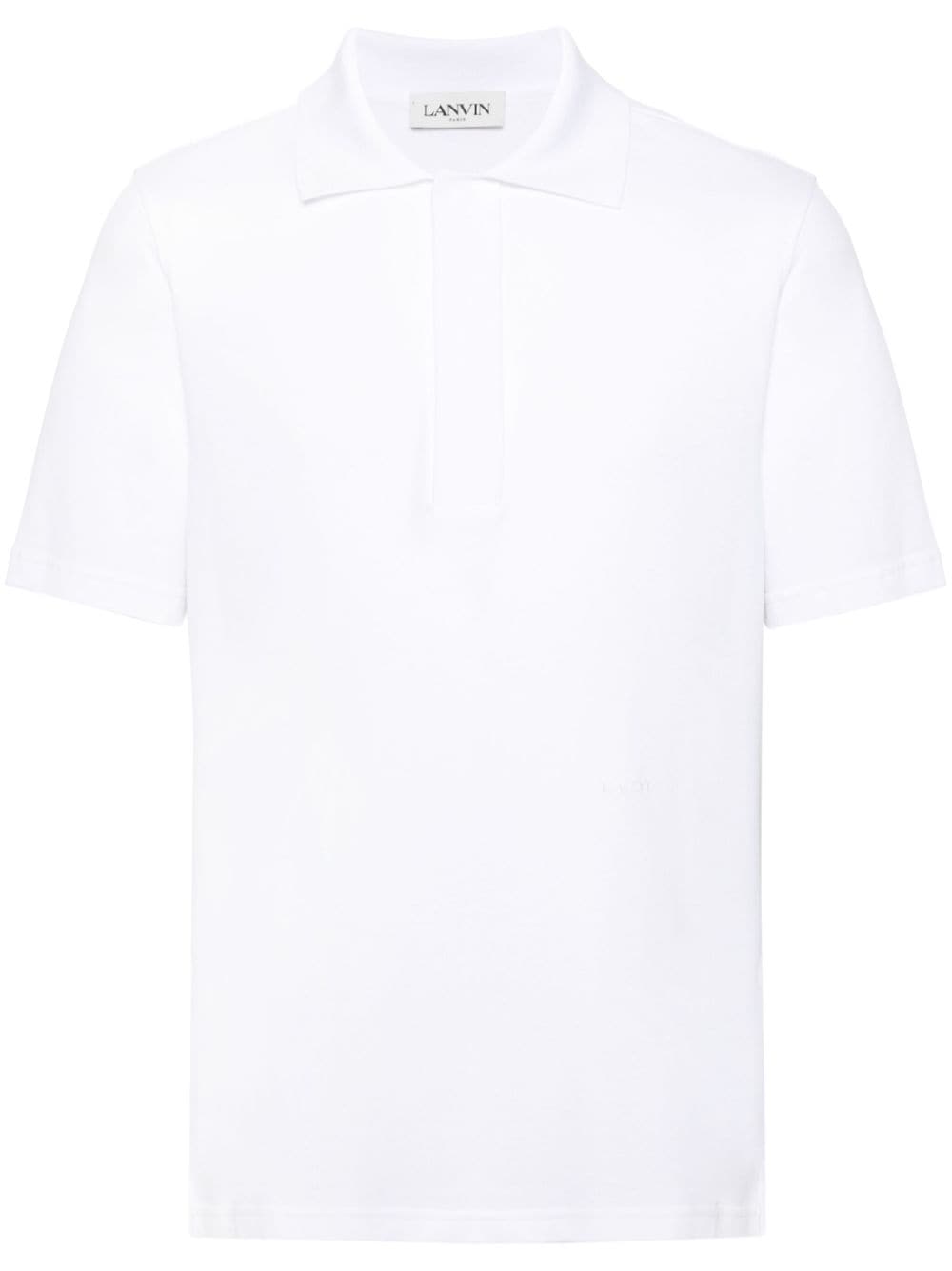 Lanvin logo-embroidered piqué polo shirt - White von Lanvin