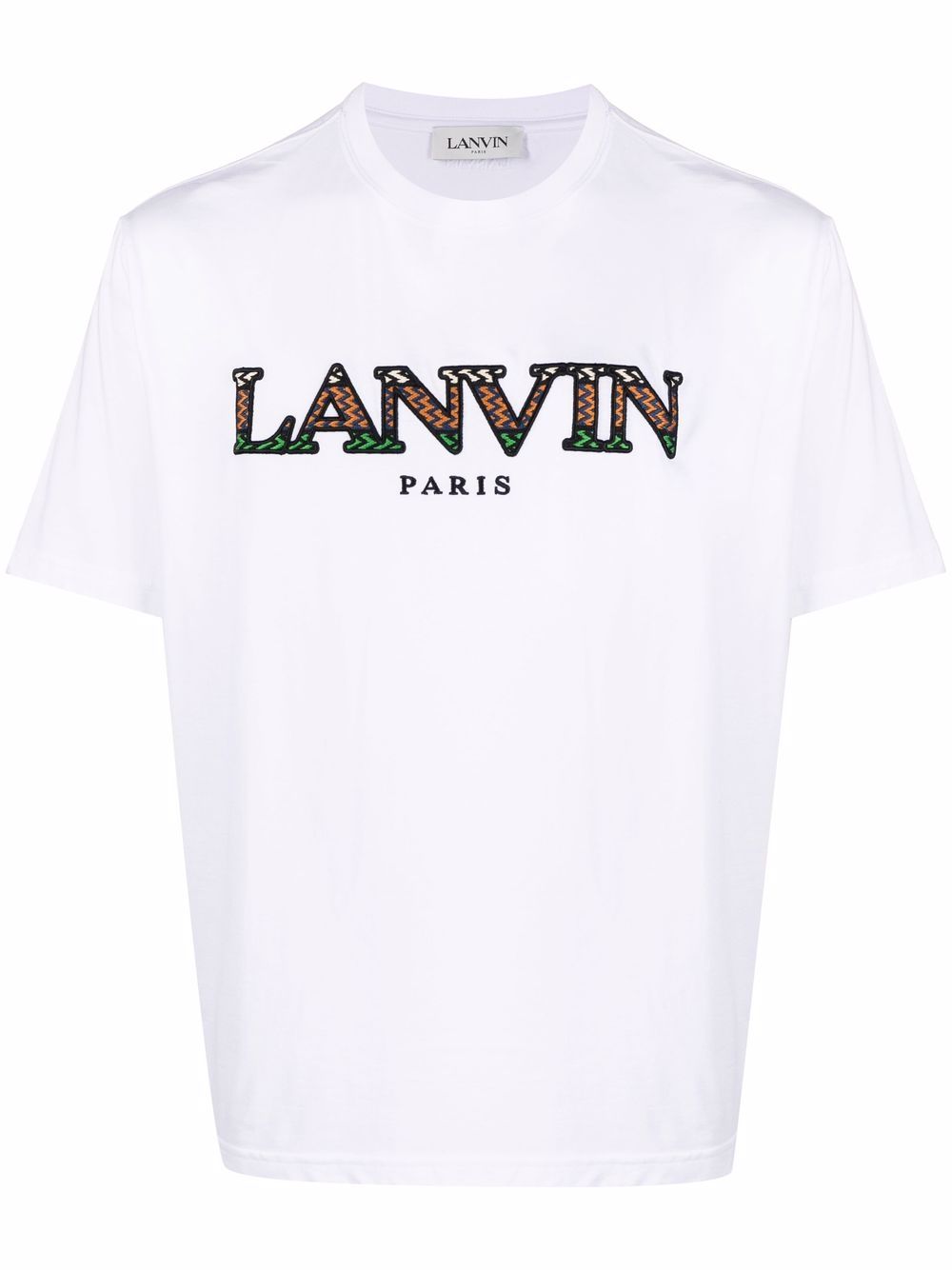 Lanvin logo-embroidered short-sleeve T-shirt - White von Lanvin