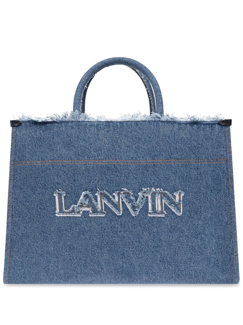 Lanvin logo-embroidered tote bag - Blue von Lanvin