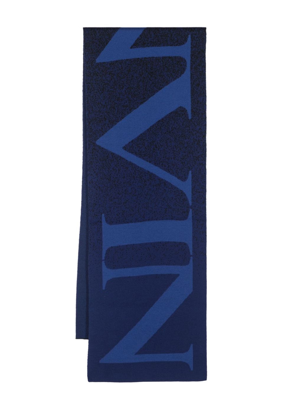 Lanvin logo-jacquard wool scarf - Blue von Lanvin