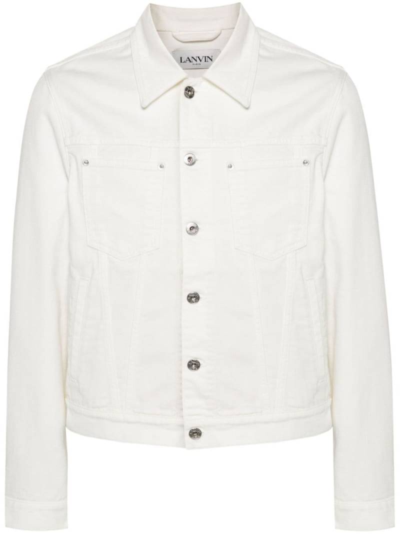 Lanvin logo-patch dennim jacket - White von Lanvin