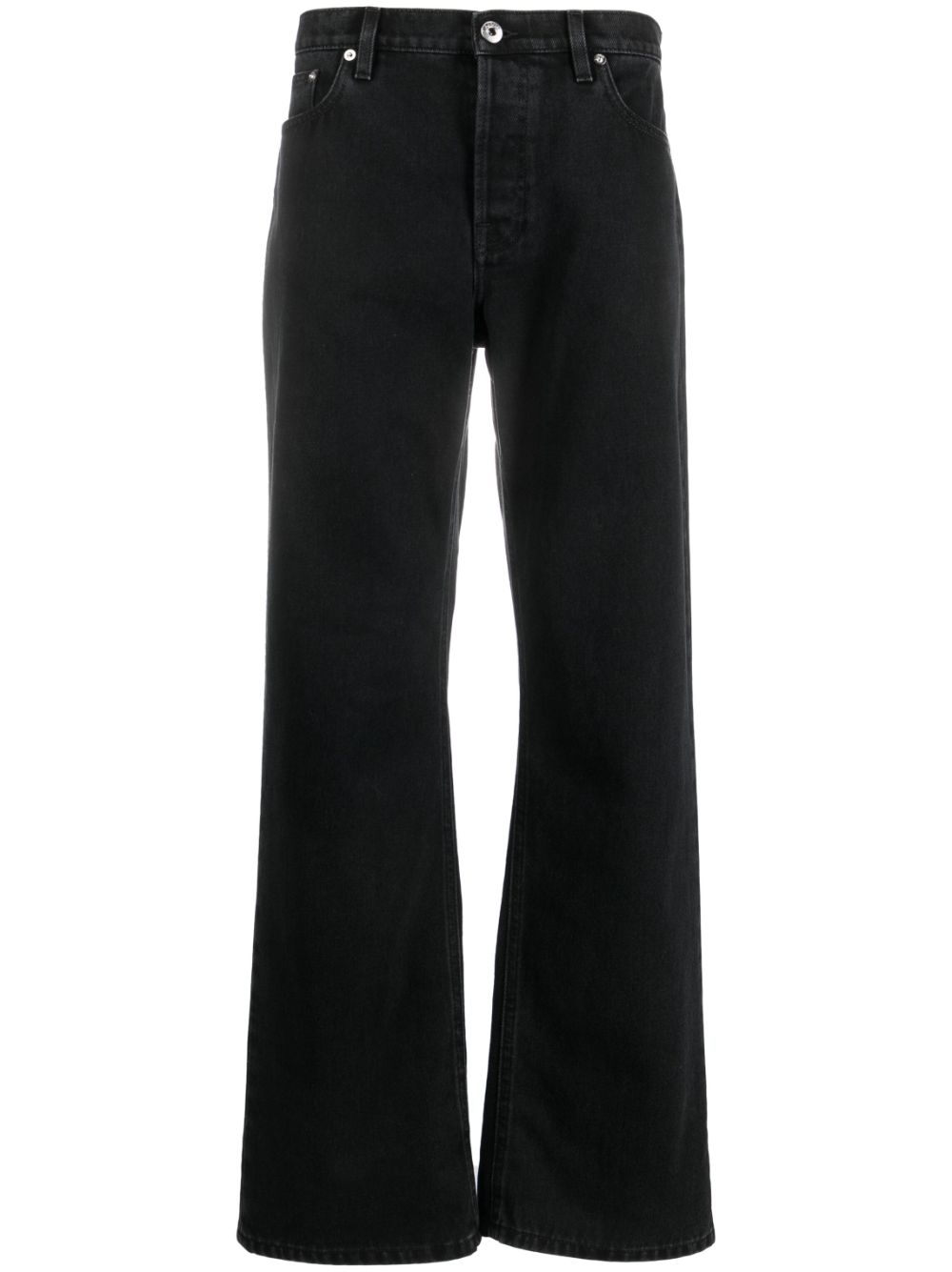 Lanvin logo-patch straight-leg jeans - Black von Lanvin