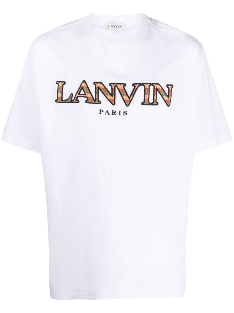 Lanvin logo-embroidered short-sleeve T-shirt - White von Lanvin