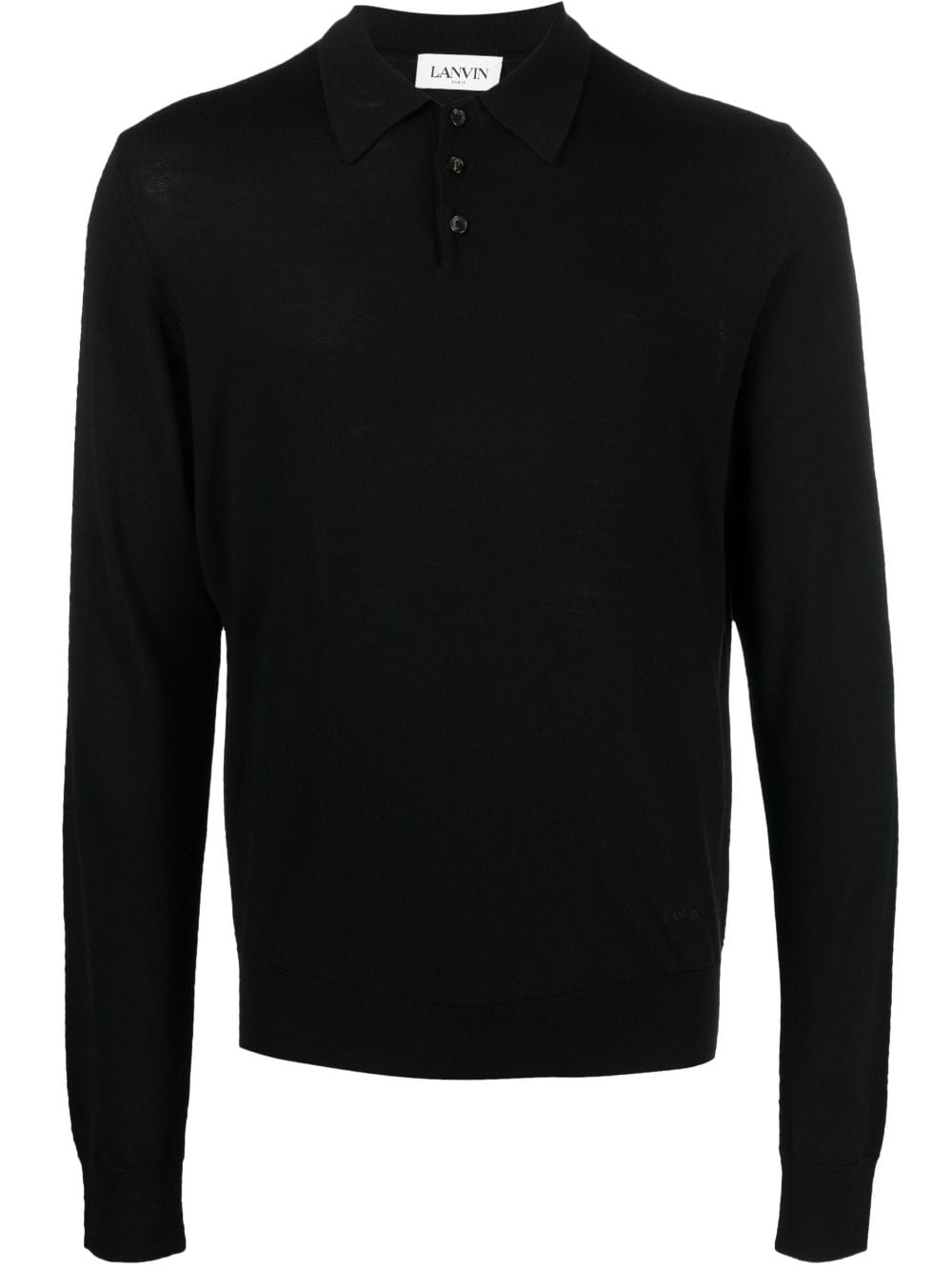 Lanvin long-sleeve polo shirt - Black von Lanvin