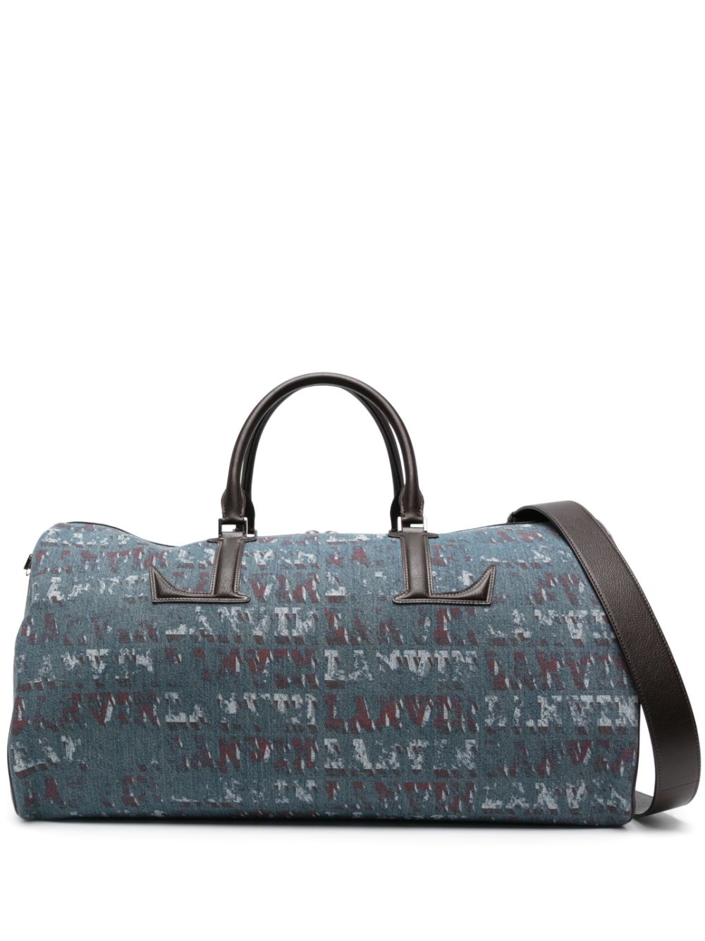 Lanvin x Future monogram-pattern denim holdall - Blue von Lanvin