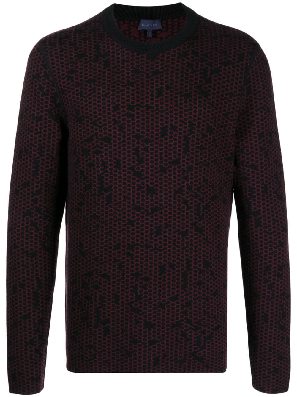 Lanvin patterned intarsia-knit wool jumper - Red von Lanvin