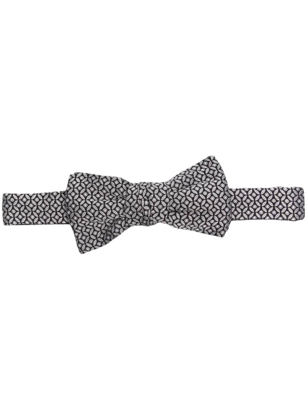 Lanvin patterned-jacquard silk bow - Black von Lanvin