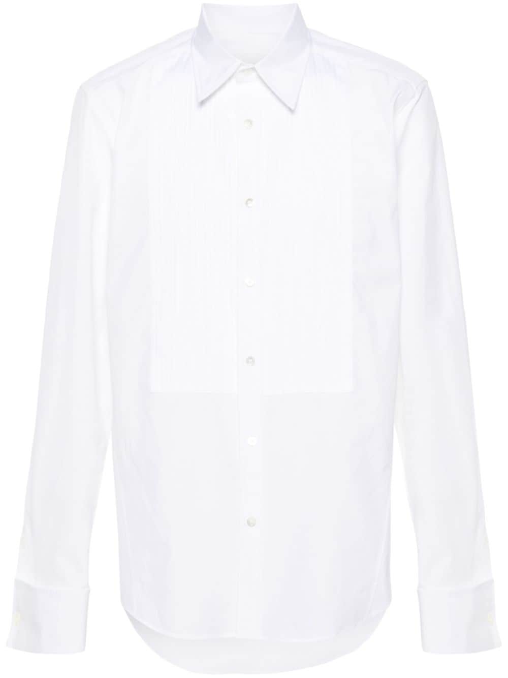 Lanvin pintuck-detail cotton shirt - White von Lanvin