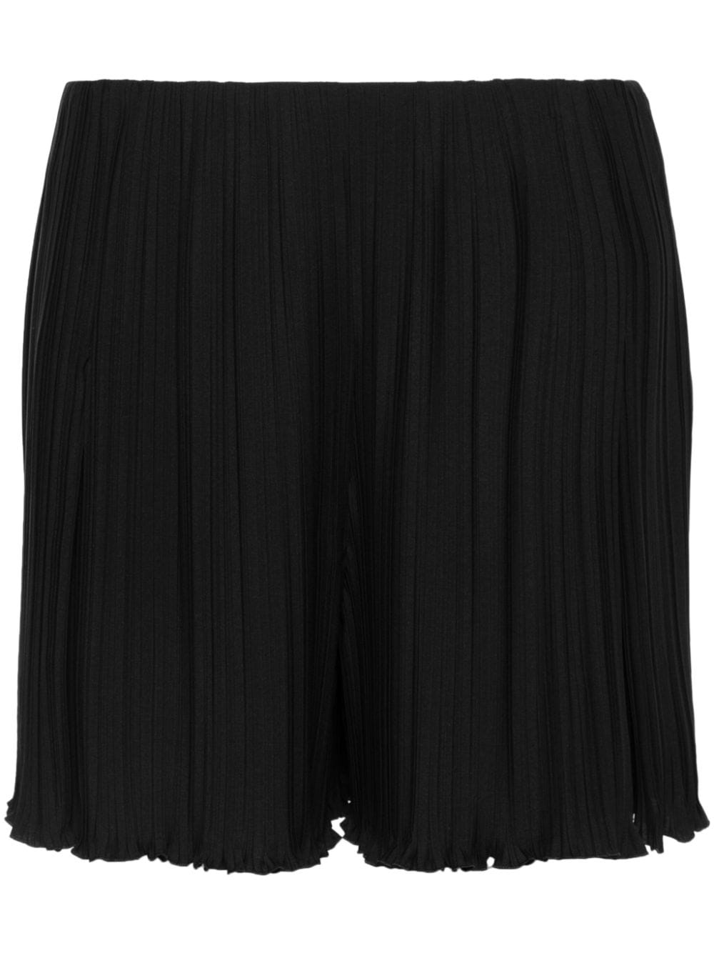 Lanvin pleated crepe de chine shorts - Black von Lanvin