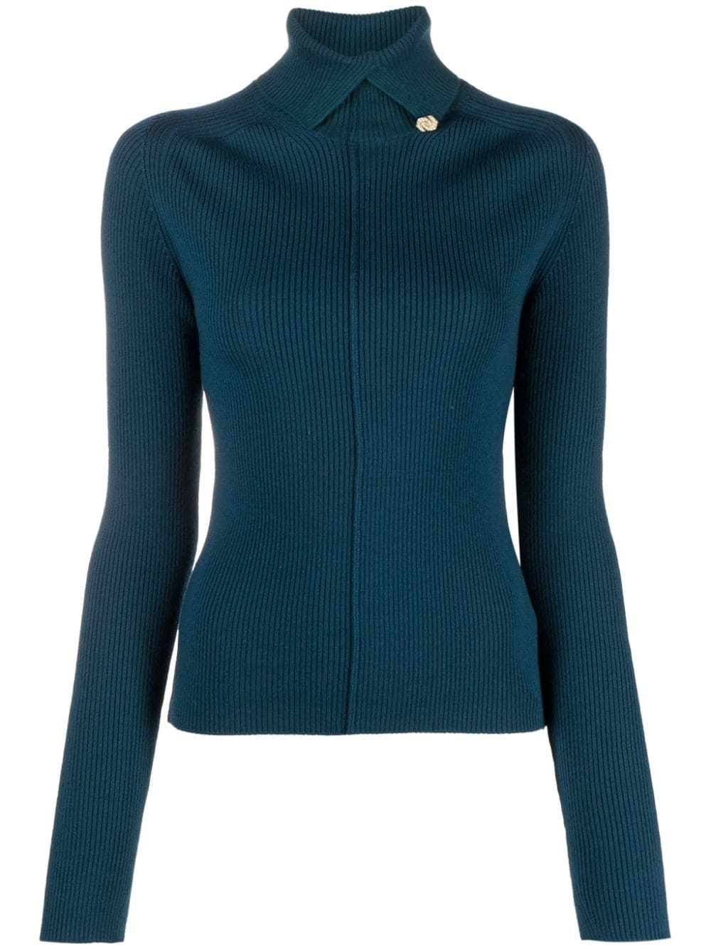 Lanvin embellished rollneck jumper - Blue von Lanvin