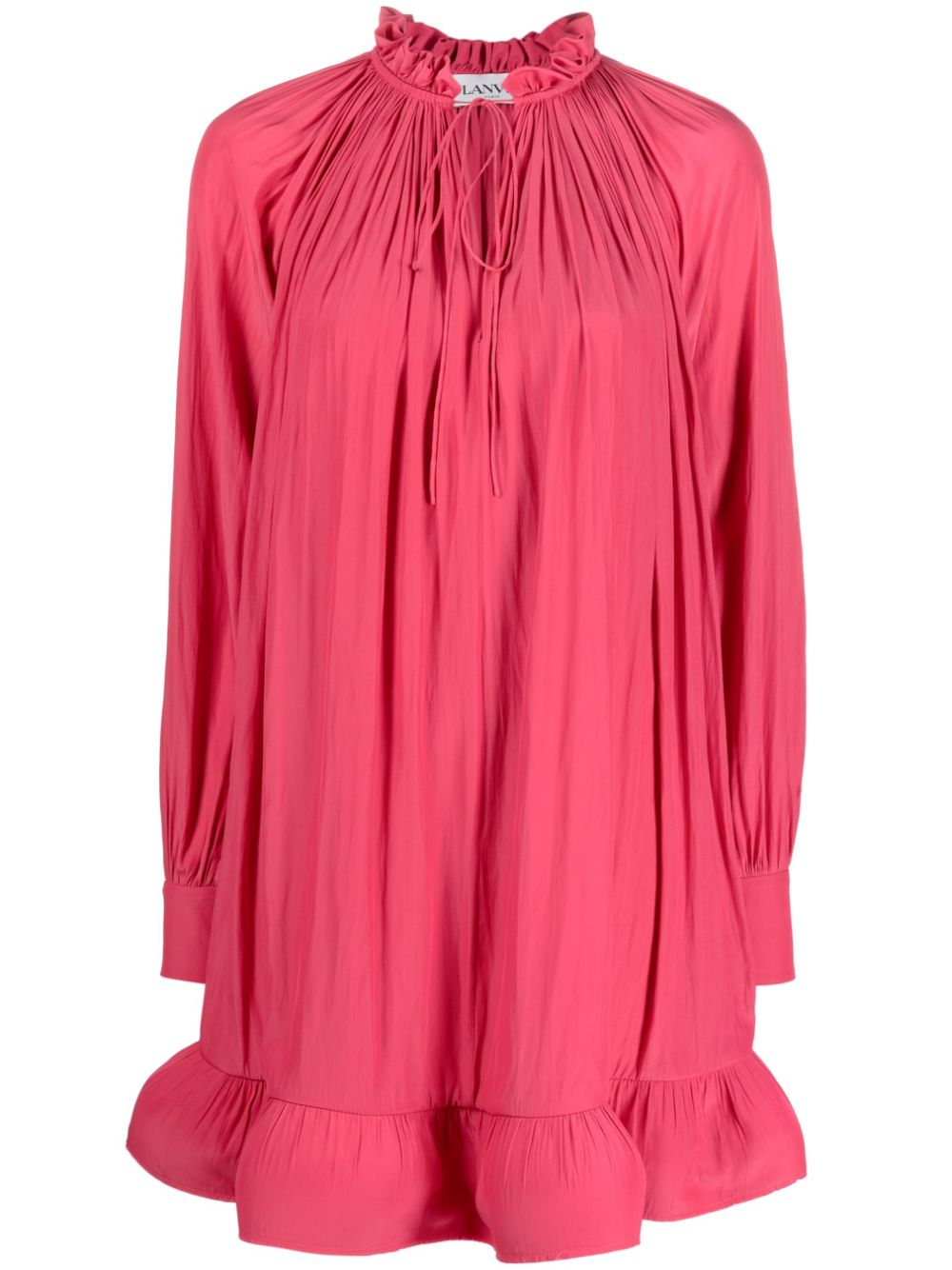 Lanvin ruffled charmeuse minidress - Pink von Lanvin