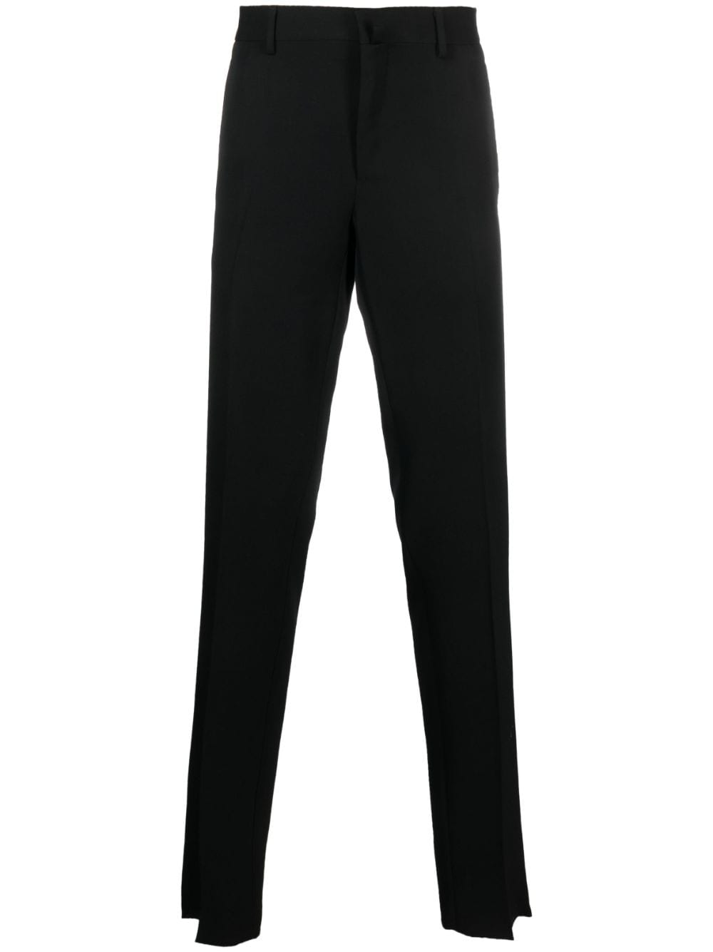 Lanvin satin-trim tailored wool trousers - Black von Lanvin