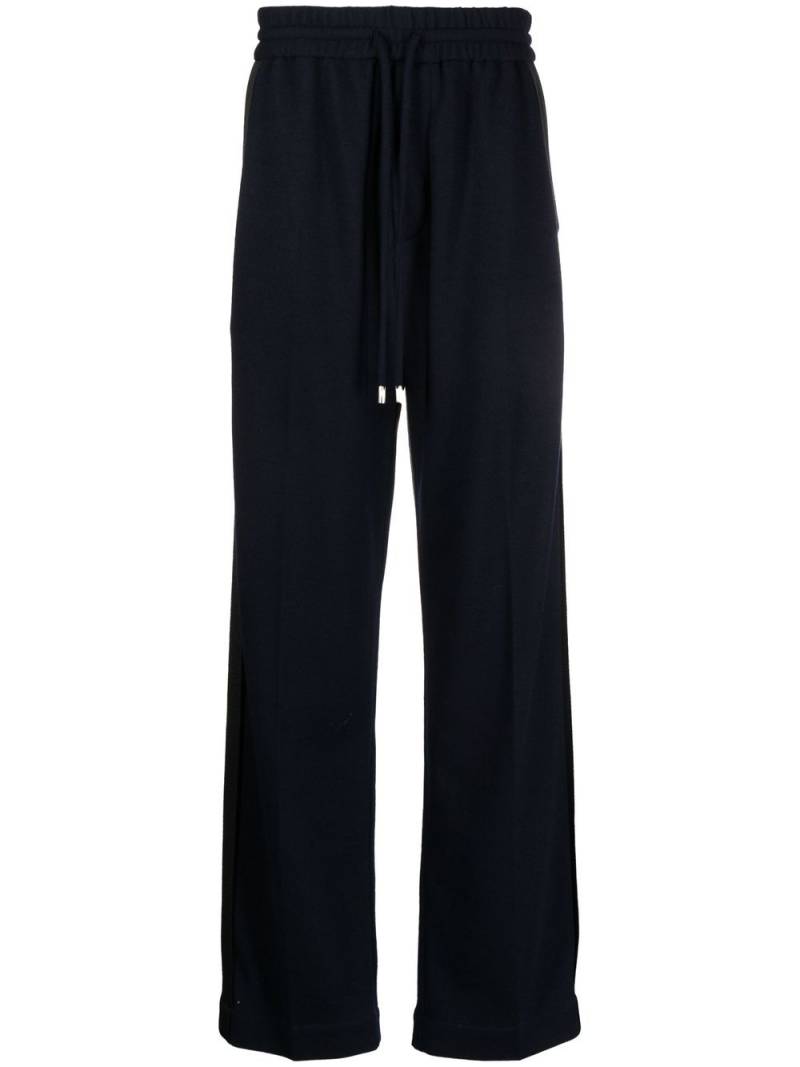 Lanvin side stripe wool track pants - Blue von Lanvin