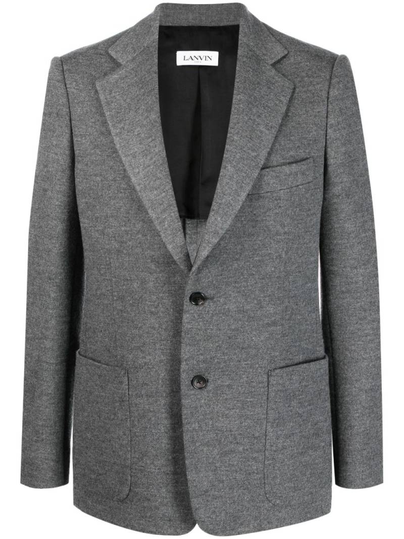 Lanvin single-breasted virgin-wool suit jacket - Grey von Lanvin