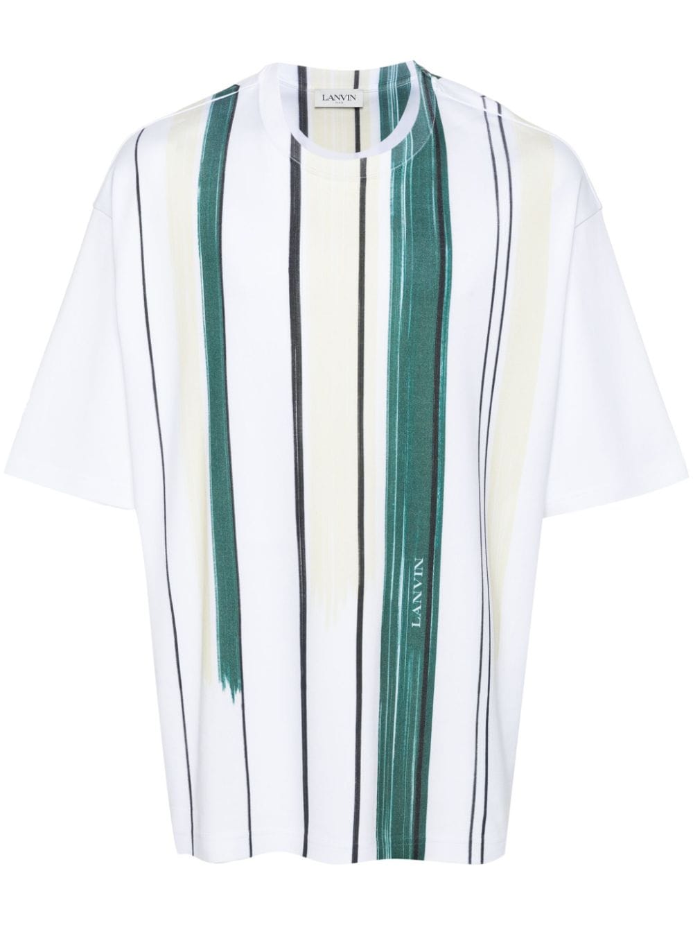 Lanvin striped cotton T-shirt - White von Lanvin