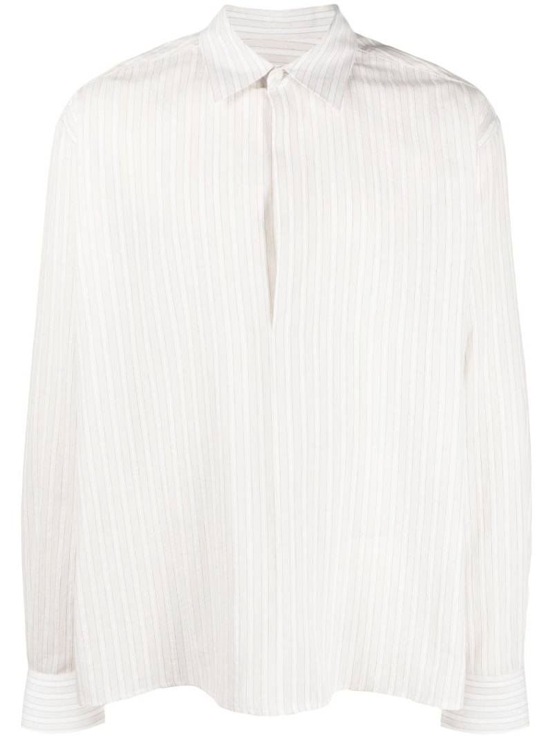 Lanvin striped cotton shirt - White von Lanvin