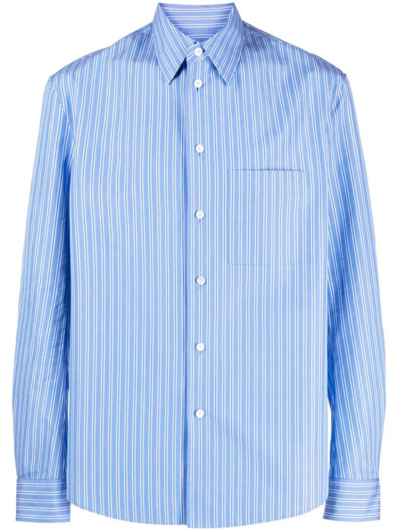 Lanvin striped poplin shirt - Blue von Lanvin
