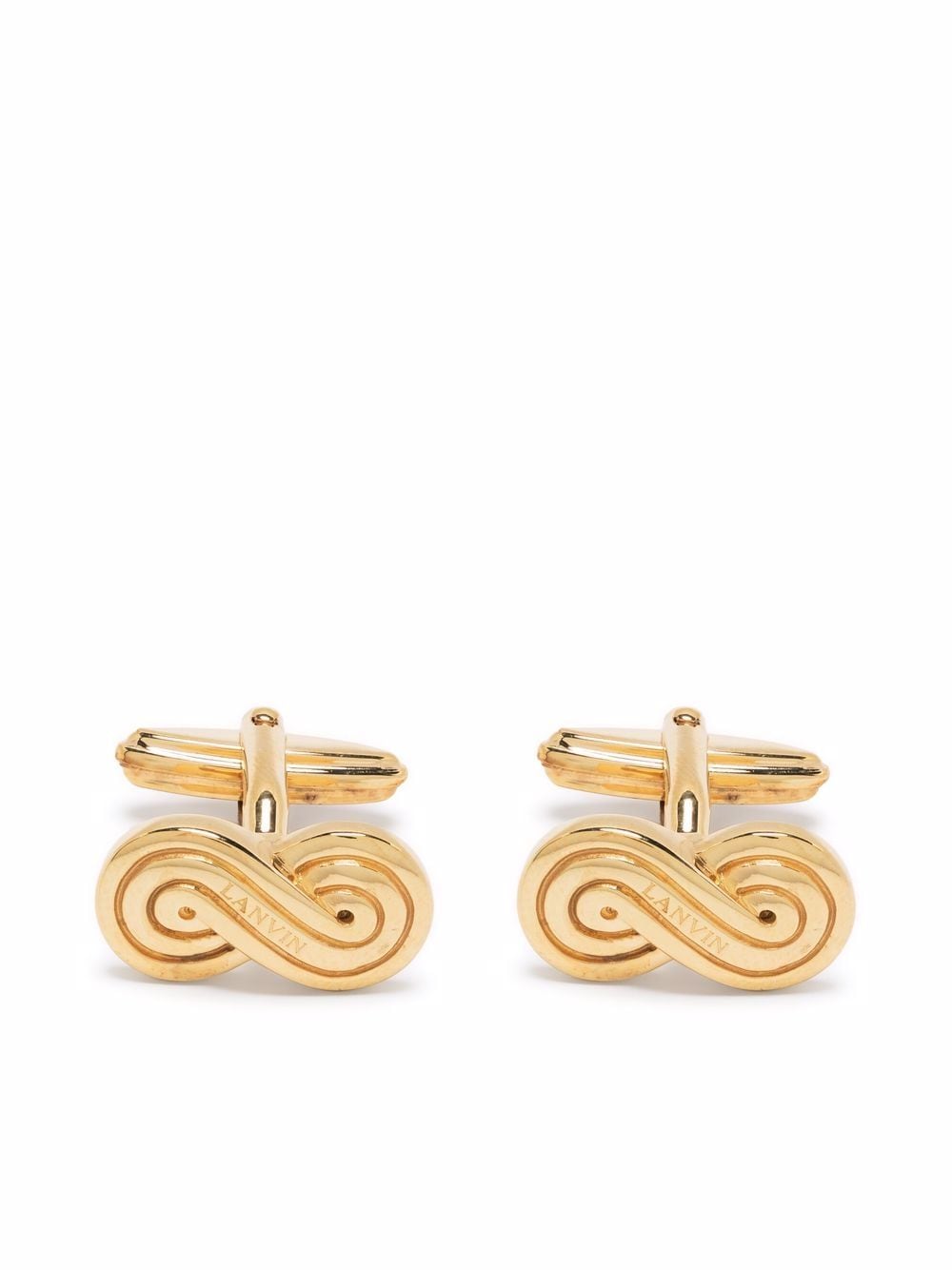 Lanvin swirl gold cufflinks von Lanvin