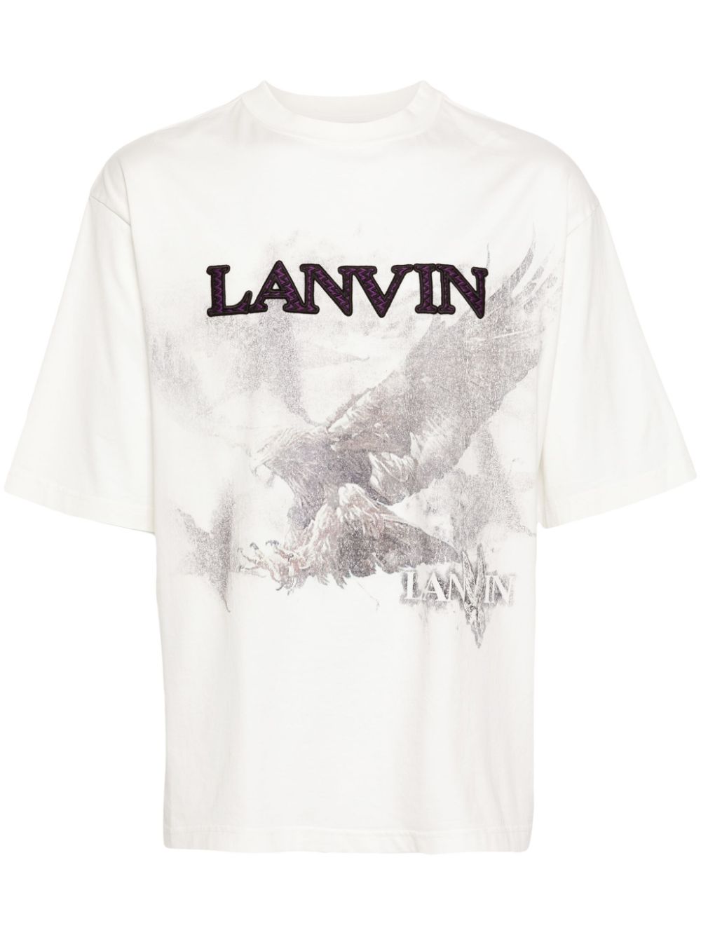 Lanvin x Future Eagle-print cotton T-shirt - White von Lanvin