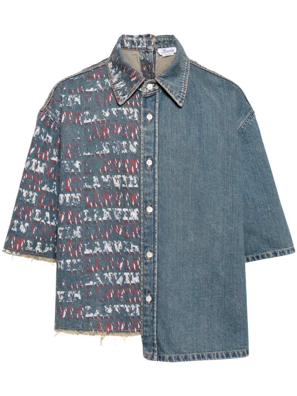 Lanvin x Future asymmetric denim shirt - Blue von Lanvin