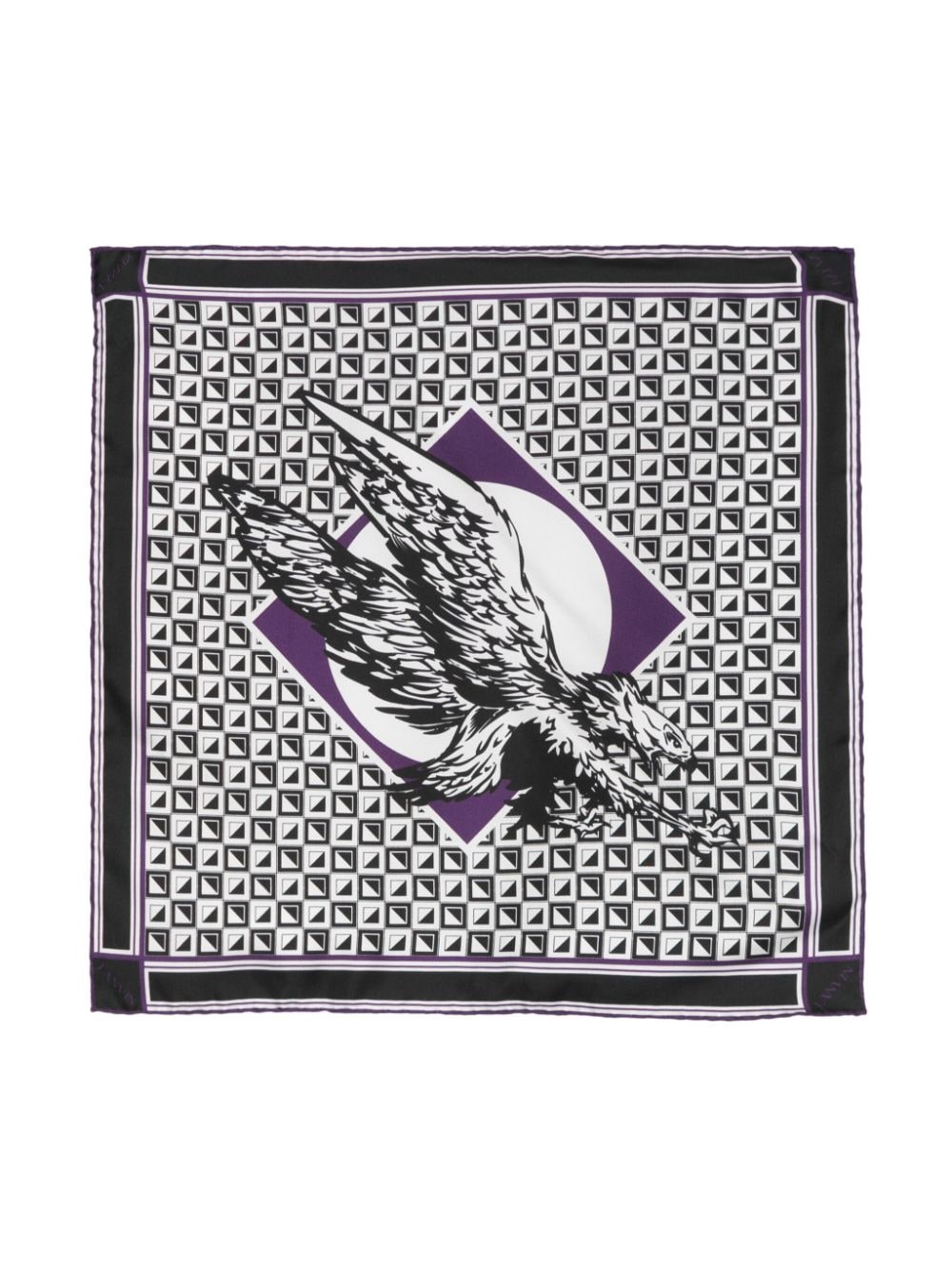 Lanvin x Future eagle-print silk scarf - Black von Lanvin