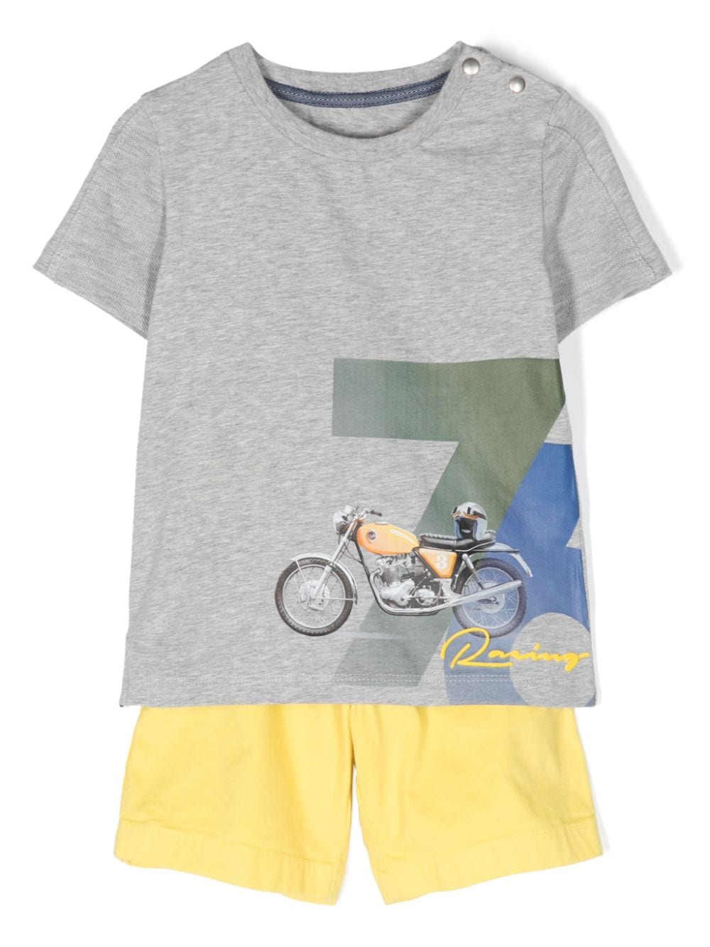 Lapin House Racing-print cotton-blend shorts set - Grey von Lapin House