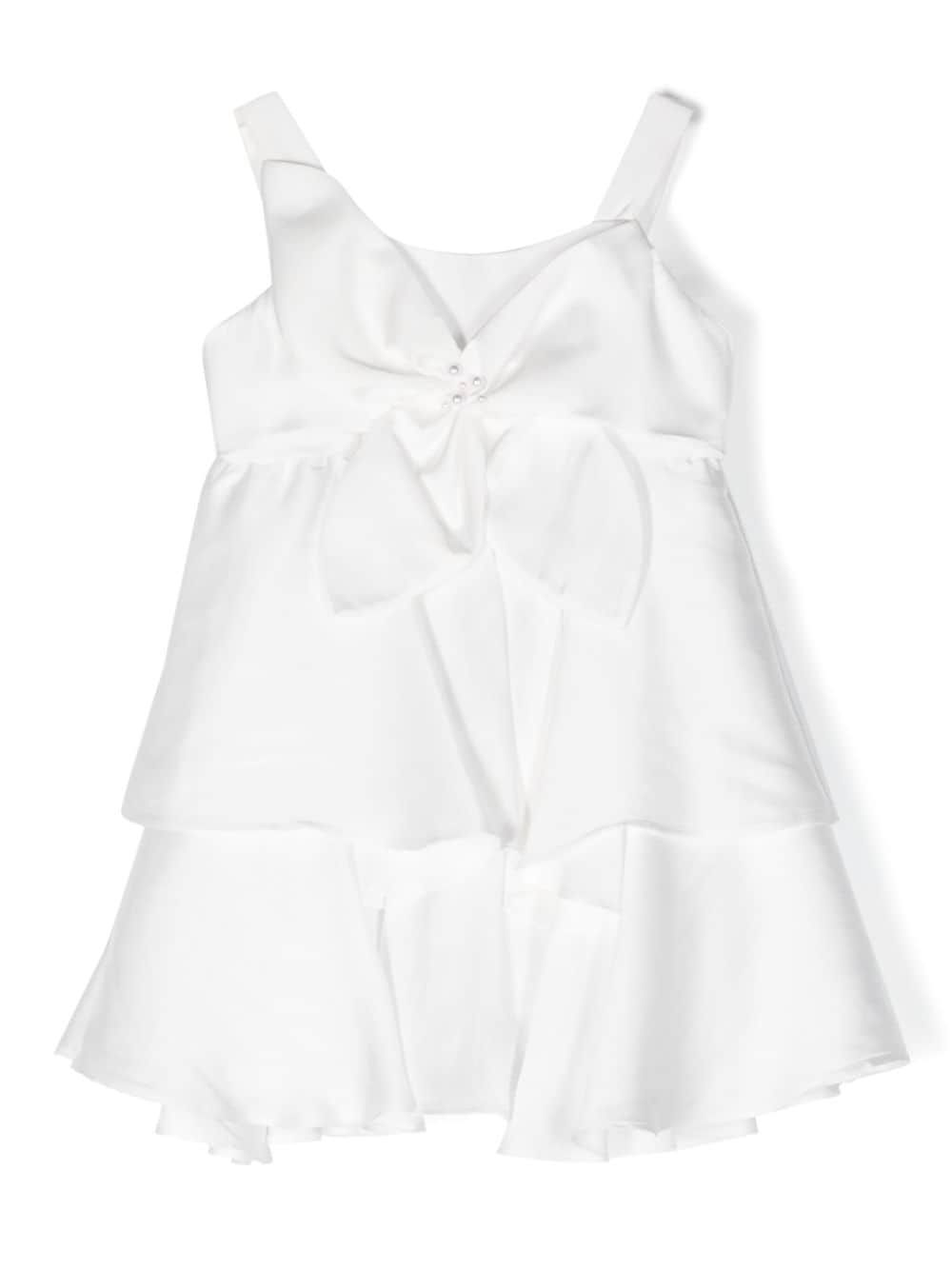 Lapin House bow-detail flared dress - White von Lapin House