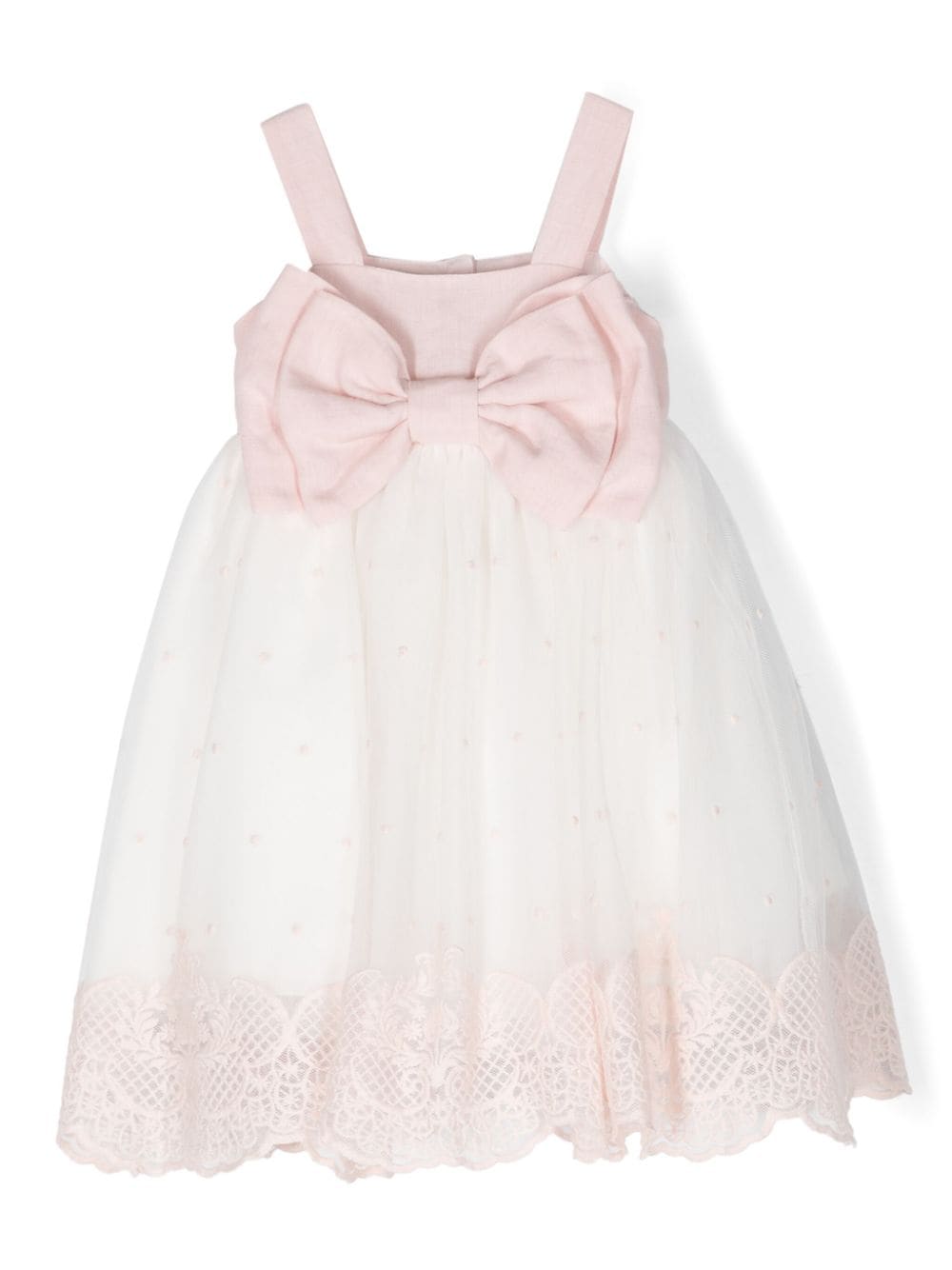 Lapin House bow-detail tulle dress - White von Lapin House