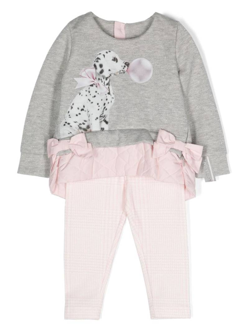 Lapin House dog-print jersey tracksuit - Pink von Lapin House