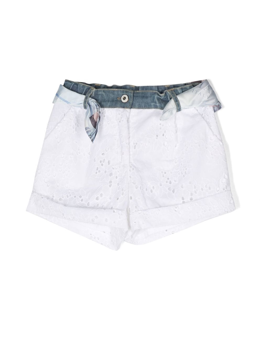 Lapin House embroidered belted shorts - White von Lapin House