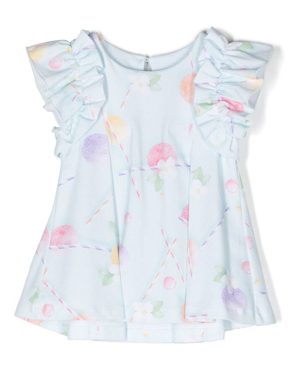 Lapin House floral-print sleeveless dress - Blue von Lapin House