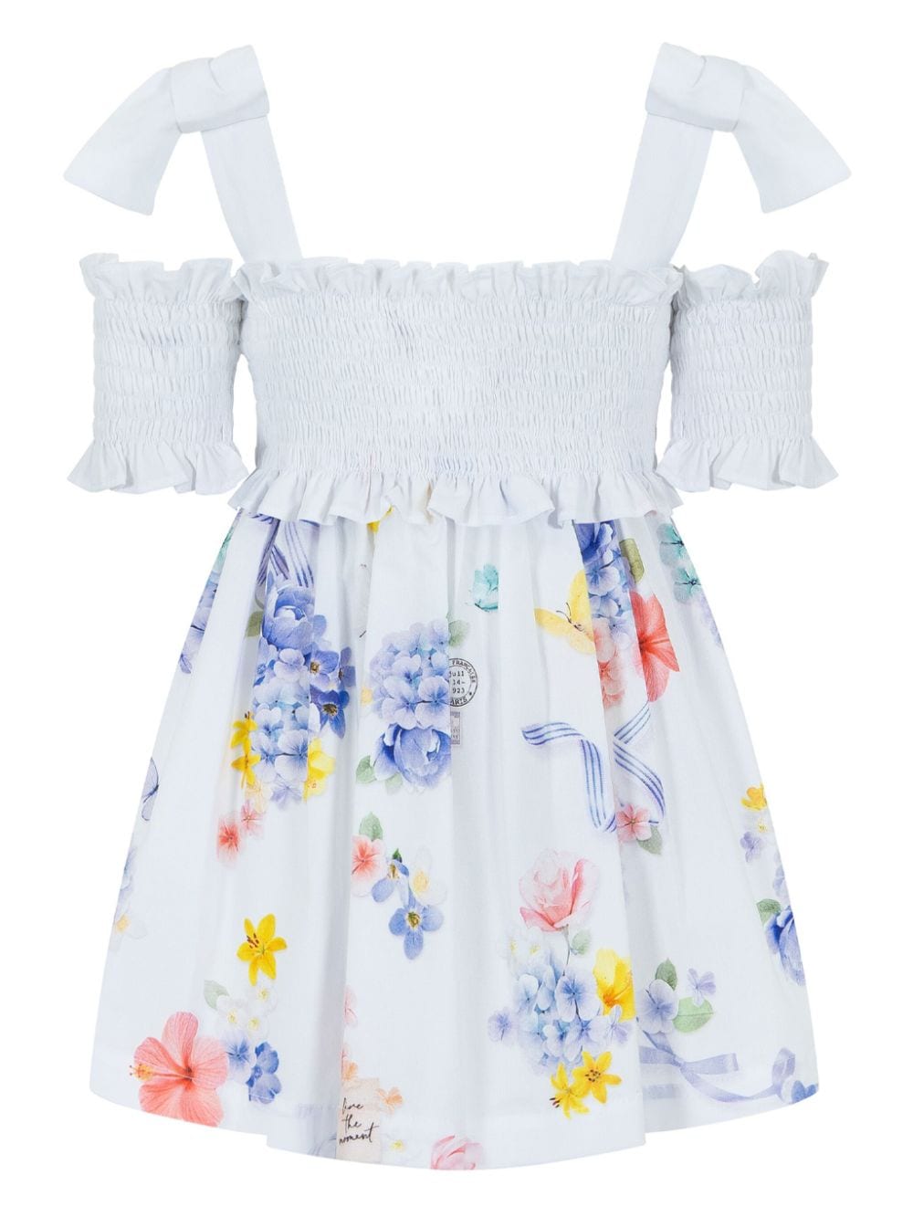 Lapin House floral-print smock dress - White von Lapin House