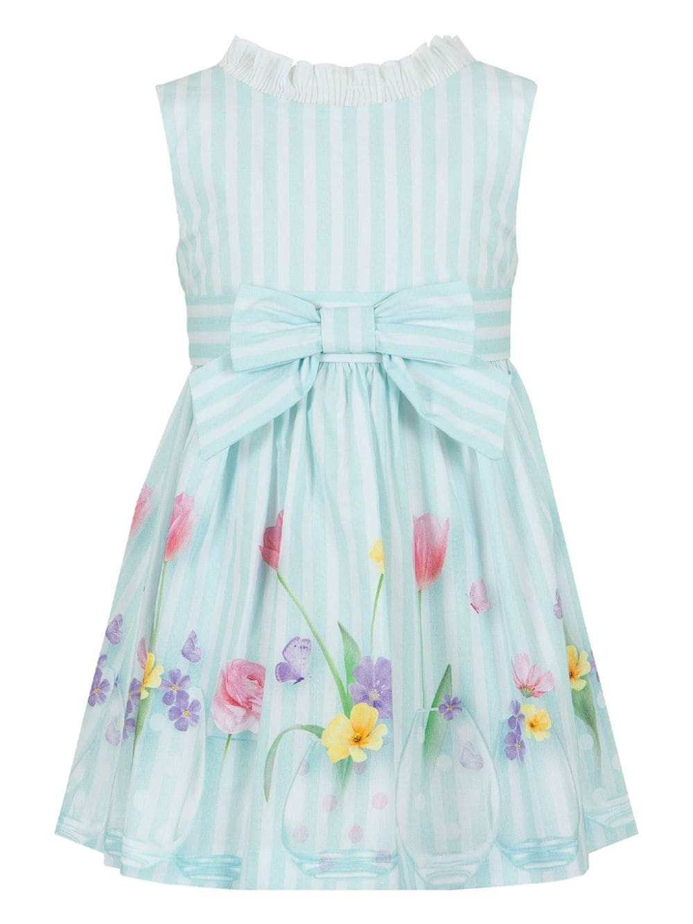 Lapin House floral-print striped dress - Blue von Lapin House